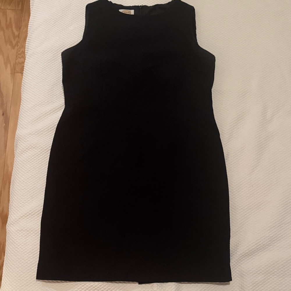 Talbots Elegant Black Pique Sleeveless Dress